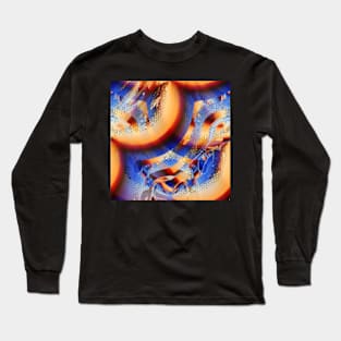 Orange arches on blue Long Sleeve T-Shirt